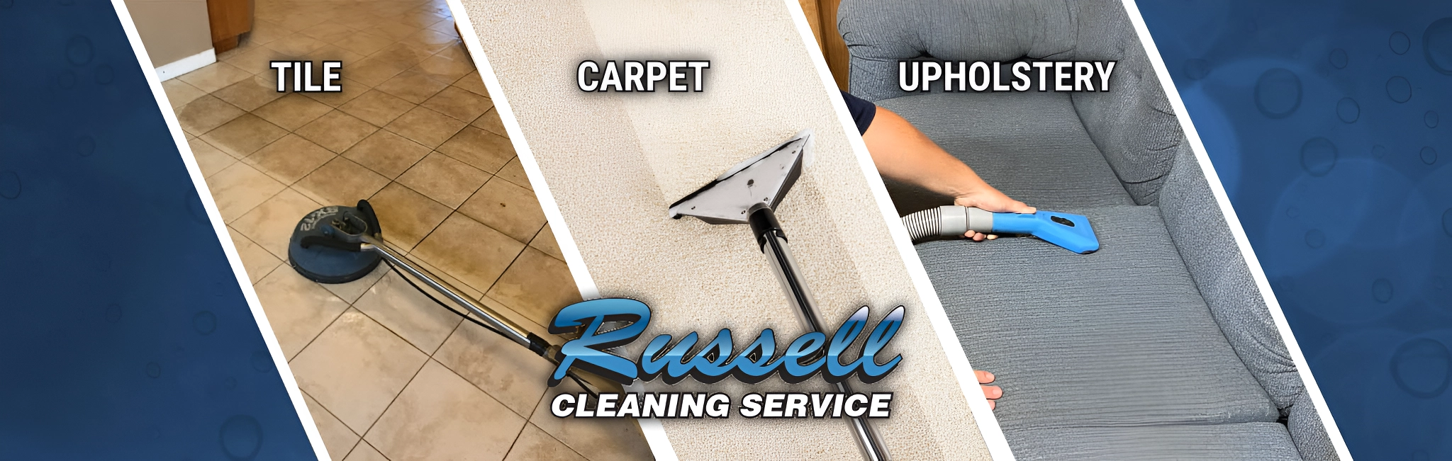 Russell Cleaning does it all, Tile, Carpet and Upholstery Cleaning